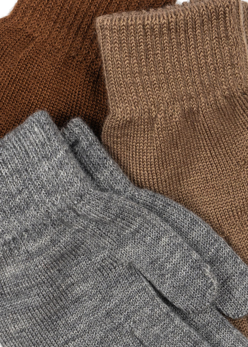 konges slojd handschuhe Konges Sløjd Handschuhe "Filla Grey Melange / Beige / Brown", 3er Set – KND