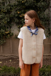 Wool Vest "Po Junior Sand Brown"