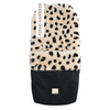 Schaffell Kinderwagen Fusssack "Leopard" - für fixierte Gurte