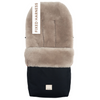 Sheepskin Stroller Footmuff "Milk" - for Fixed Harness