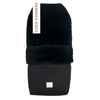 Schaffell Kinderwagen Fusssack "Noir" - für fixierte Gurte