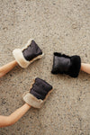 Schaffell Kinderwagen Handschuhe "Noir"