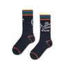 Lange Kindersocken „Go Bobo Navy“ von Bobo Choses aus Bio-Baumwolle. 