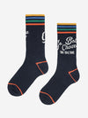 Lange Kindersocken „Go Bobo Navy“ von Bobo Choses aus Bio-Baumwolle. 