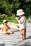 Reversible sun hat "Sunshine / Ocre Striped"