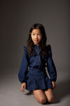 Dobby Denim Blouse "Nicole"