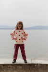 Organic Animal Print Twill Hose "Paola Red Velvet"