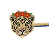 Head Rug "Floral White Tiger"