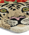 Head Rug "Floral White Tiger"