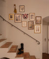 Kleiner Wolle Teppich in lila Leoparden Kopfform als Wanddekoration von Doing Goods