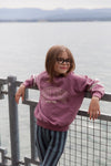 Organic Sweatshirt "New York" - dunkel lila