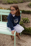 Organic Sweatshirt "University of Smile" - midnight blue