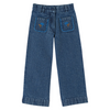 Jeans Hose mit Kreuzstich-Stickerei