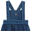 Latzhose mit Kreuzstich-Stickerei, denim