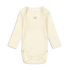 Merino Langarm Body "Erba Beige Melange"