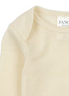 Merino Langarm Body "Erba Beige Melange"