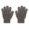 Merinowolle Handschuhe mit Gumminoppen "brown melange"