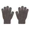 Merinowolle Handschuhe mit Gumminoppen "brown melange"