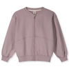 Organic Bomber Sweatshirt mit Reissverschluss "Berry"
