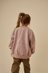 Organic Bomber Sweatshirt mit Reissverschluss "Berry"