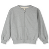 Organic Bomber Sweatshirt mit Reissverschluss "Grey Melange"