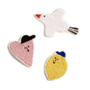 Patch Set "Lemon, Heart, Bird"