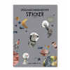 Spülmaschinenfeste Sticker "Weltraum"