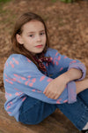 Organic Knit Sweater “Lapis Purple Impression” GOTS