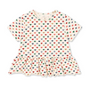 Rüschen T-Shirt "Basic Coeur Coloré" GOTS, 3J (98) & 9-10J (134/140)