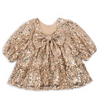 Sequins Dress "Lila Bow Gold Glitter"