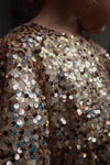 Sequins Dress "Lila Bow Gold Glitter"