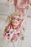 Puppen-Kinderwagen "Doll Stroller Powder Pink Check"