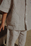 RHW x KS Seersucker Pants "Duo Stripe Bluie" GOTS