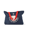 Organic Totebag "Snow Far Snow Good / Classic Navy", big