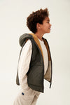 Reversible Thermal Vest "Diana Army Brown Mix"