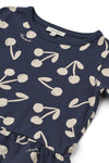 Organic Langarmshirt "Margit Cherry Blossom / Classic Navy"