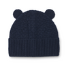 Merino Beanie Mütze "Miller Classic Navy" mit Öhrchen