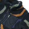 Sherpa Jacke "Nolan Pile Jacket Graphic Swirls / Classic Navy"