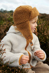 Hooded Pile Jacket "Mara Sandy / Golden Caramel Mix" with Ears