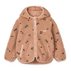 Hooded Pile Jacket "Mara Berry / Pale Tuscany / Embroidery"