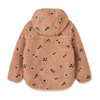 Hooded Pile Jacket "Mara Berry / Pale Tuscany / Embroidery"