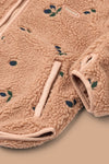 Hooded Pile Jacket "Mara Berry / Pale Tuscany / Embroidery"