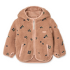 Hooded Pile Jacket "Mara Berry / Pale Tuscany / Embroidery" with Ears