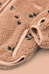 Hooded Pile Jacket "Mara Berry / Pale Tuscany / Embroidery" with Ears