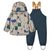 Softshell Rainwear Set "Manu Dinosaurs / Mist"
