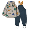 Softshell Rainwear Set "Manu Dinosaurs / Mist"