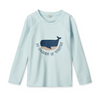 UPF40+ Long-Sleeve Swim Shirt "Noah It Comes in Waves / Pure Sky"