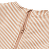 UPF40+ Baby Long Sleeve Swimsuit "Sille Seersucker Y/D Stripe Pale Tuscany / Creme de la creme"