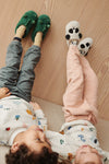 Plush Slippers "Aviaja Panda Sandy / Dark Grey"