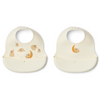 Silikon Lätzchen "Ember Elephant / Creme de la Creme", 2er Set